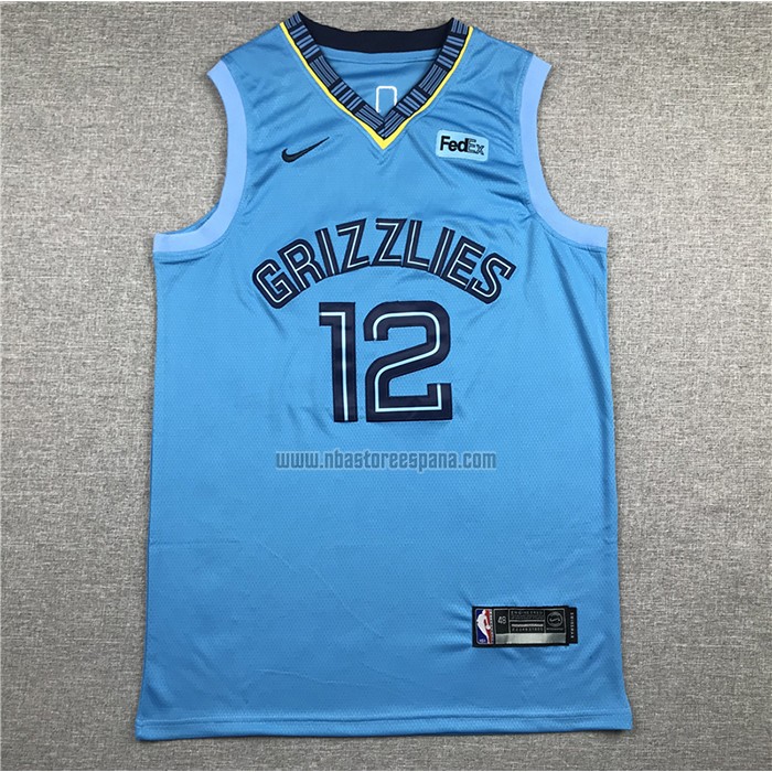 Camiseta Memphis Grizzlies Ja Morant NO 12 Statement 2019-20 Azul